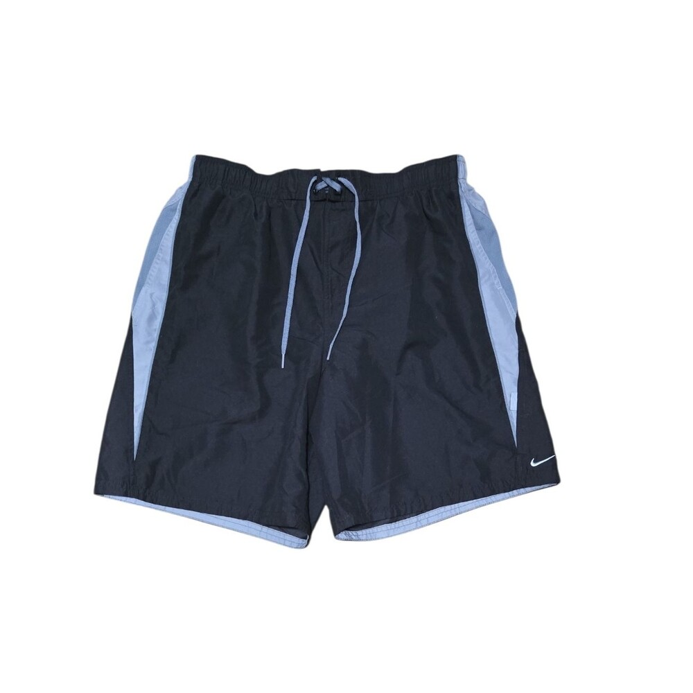 Nike Swim Trunks Shorts with Light Blue Side Panels Men's XL